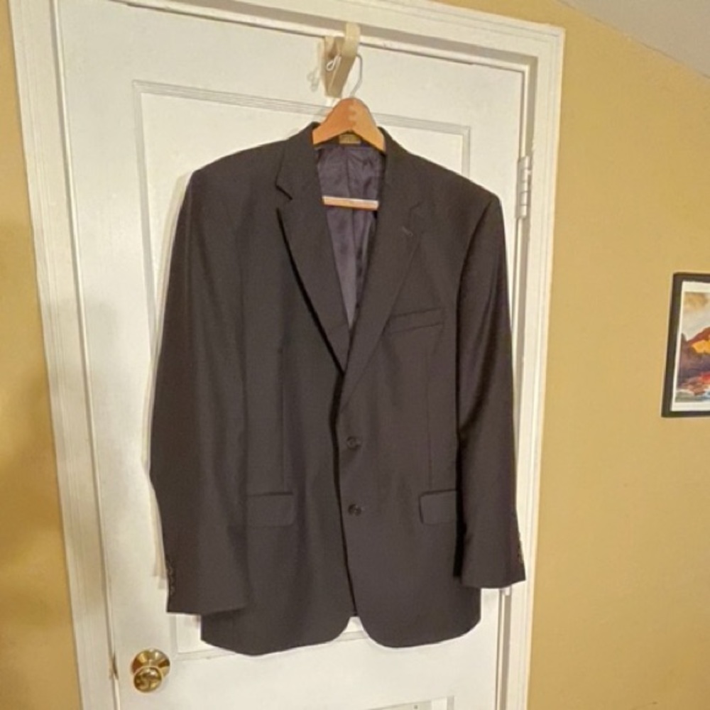 Joseph A Bank Signature Gold Suit Jacket Dark Chocolate Brown